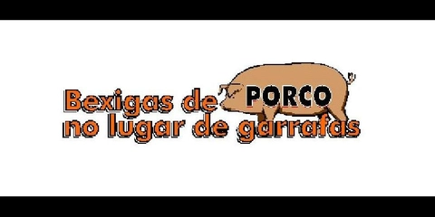BEXIGAS DE PORCO NO LUGAR DE GARRAFAS