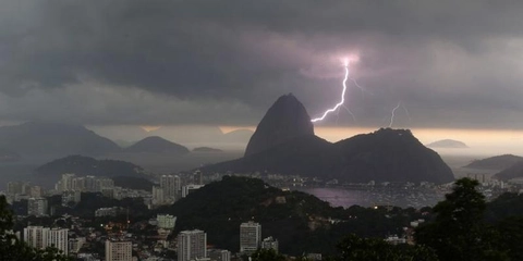 "Pouring down" in Rio de Janeiro !