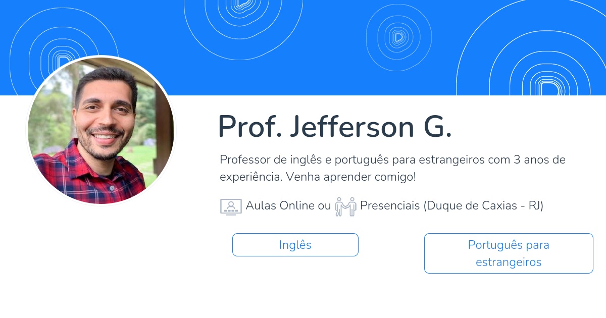 Professor de Português para Estrangeiros - RJ