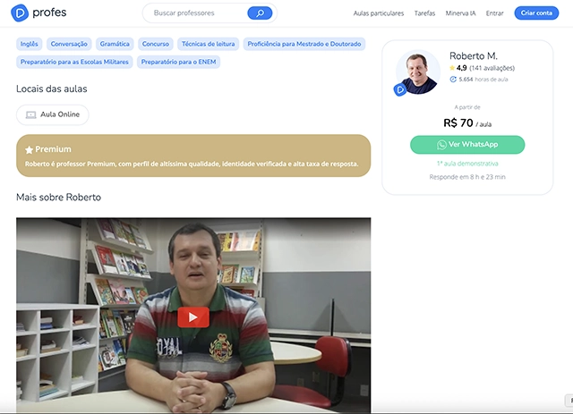 Professor Roberto - Inglês